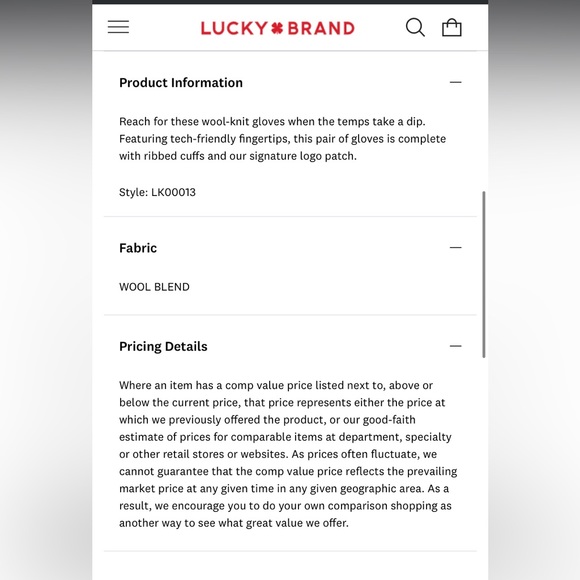 Lucky Brand Ribbed Wool Knit Texting Glove ✨ Dark Green - Picture 4 of 5